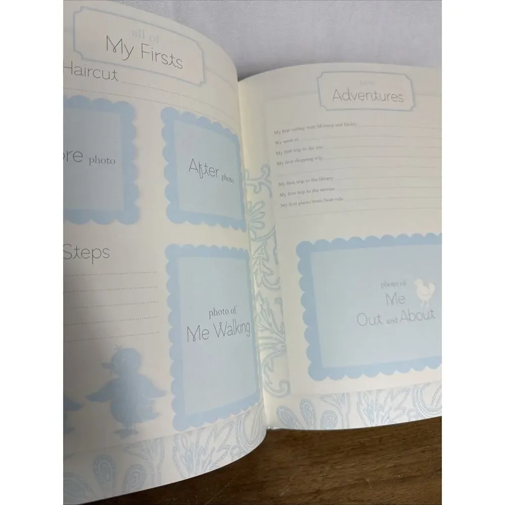Anna Griffin Baby's Book Blue Boy 8.5x11 Milestone Keepsake C.R. Gibson B2-8173